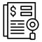 Collateral document icon outline vector. Loan marketing