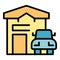 Collateral house car icon vector flat