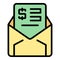 Collateral mail icon vector flat