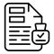 Collateral material icon outline vector. Bank loan