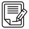 Collateral signing icon outline vector. Real tax