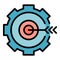 Collateral target icon vector flat