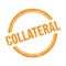 COLLATERAL text written on orange grungy round stamp