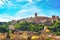 Colle Val d`Elsa town skyline panoramic view. Siena, Tuscany, Italy