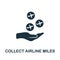 Collect Airline Miles icon. Simple element from loyalty program collection. Filled Collect Airline Miles icon for templates,