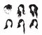 Collect Silhouette Beauty People and Hairstyle vector logo design