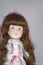 Collectable Porcelain doll on white