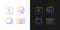 Collectible vintage stuff gradient icons set for dark and light mode