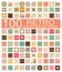 Collection of 100 retro different vector geometric seamless