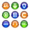 Collection 3d buttons icon web business