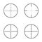Collection of 4 isolated round crosshairs