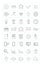 Collection of 40 thin line business icons for website or infographic isolated on white backgroun