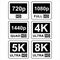 Collection of 8k Ultra Hd icon 4k Ultra Hd 2k Ultra Hd and 1080 Full Hd Resolution icon