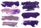 Collection of abstract acrylic brush strokes blots
