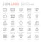 Collection of accounting and bookkeeping line icons