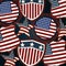 Collection american flags shields stars and labels, politics voting and elections USA, make it count