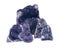 Collection of amethyst druse geodes