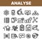 Collection Analyse Element Sign Icons Set Vector
