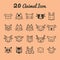 collection of animal icons. Vector illustration decorative design