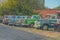 A collection of antique trucks ready to be restored in Sprague, Washington