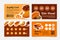 Collection bakery loyalty card sale special offer coupon design template vector illustration