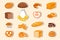 Collection of bakery stickers