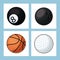 Collection balls sport icons
