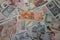 Collection of banknotes of different countries