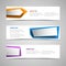 Collection banners with colorful design abstract labels