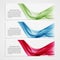 Collection banners modern wave design. Colorful background.