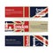 Collection of banners and ribbons with London