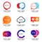 Collection of the best chat bubble speech logo templates