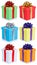 Collection of birthday gifts christmas presents portrait format