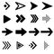 Collection black arrows icon. Arrow icon vector.