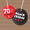 Collection Of Black Friday Tags On Wooden Textured Background Round Shopping Icons