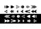 Collection of black and white arrows. Unique arrow icon. Icon arrow Arrow collection