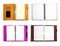 Collection of blank binder notebook isolated