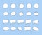 Collection of blank comic speech bubble. Dialogs are round, rectangular, oval, in the form of a cloud. Vector flat illustration on