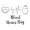 Collection blood donor day hand draw