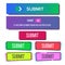 Collection Of Bright Button Submit Set Vector