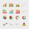 Collection of business diagrams charts vector illustration