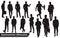 Collection of Businessman Silhouettes in different poses