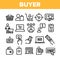 Collection Buyer Elements Signs Icons Set Vector