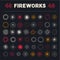 Collection of carefully designed rounded explosions