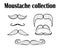 Collection of cartoon moustache