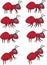 Collection Of Cartoon Vector Ants