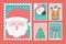 Collection celebration happy christmas stamps