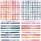 Collection of checkered and striped seamless patterns