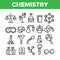 Collection Chemistry Elements Icons Set Vector