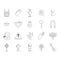 Collection of christian icons. Vector illustration decorative design